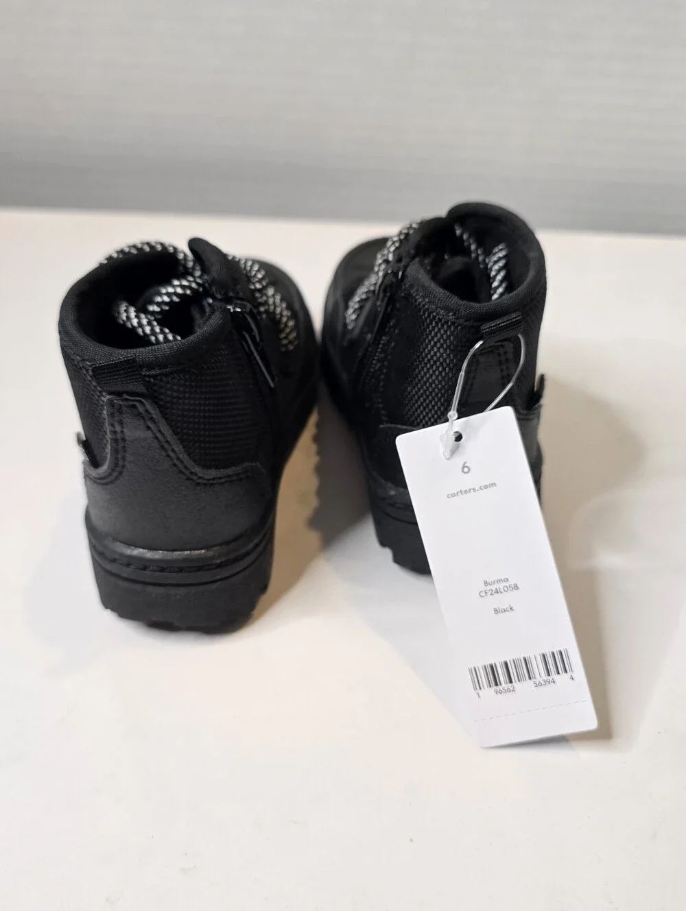 Carter's Black Burma Boots 6 Toddler
